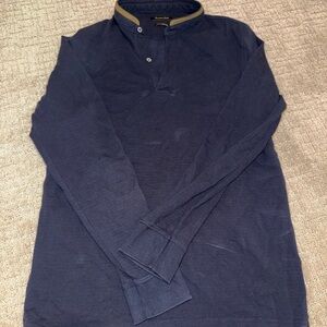 Men's Navy Long-Sleeve Massimo Dutti